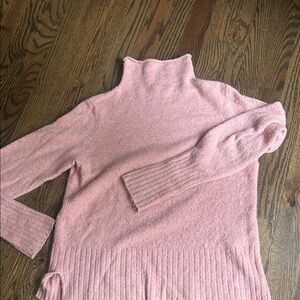 Women's Pink roll neck Sweater
